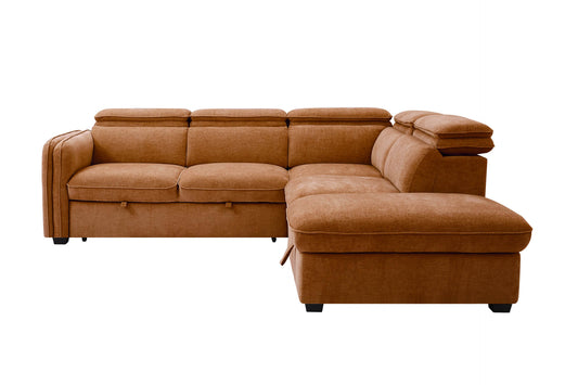 Roscoe Corner Group Sofa Bed RHF Rust