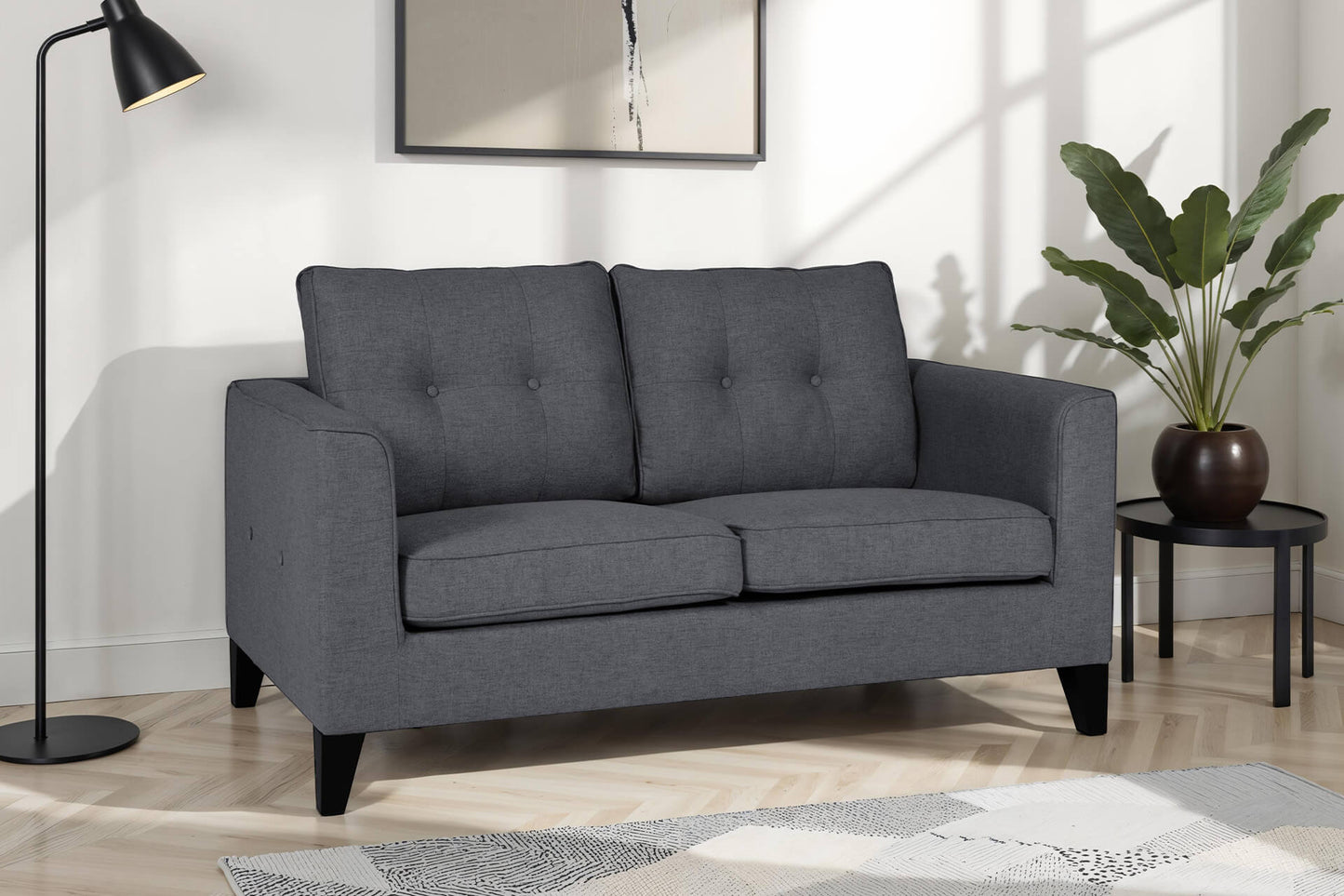 Astrid 2 Seater Sofa Charcoal Crib 5