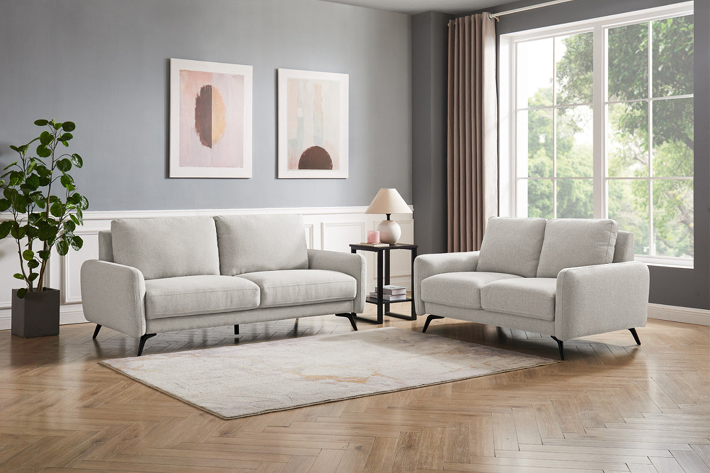 Barnaby Fixed 3+2 Seater Sofa - Oatmeal