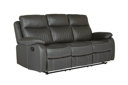 Barkley 3 Seater Manual Recliner Dark Grey