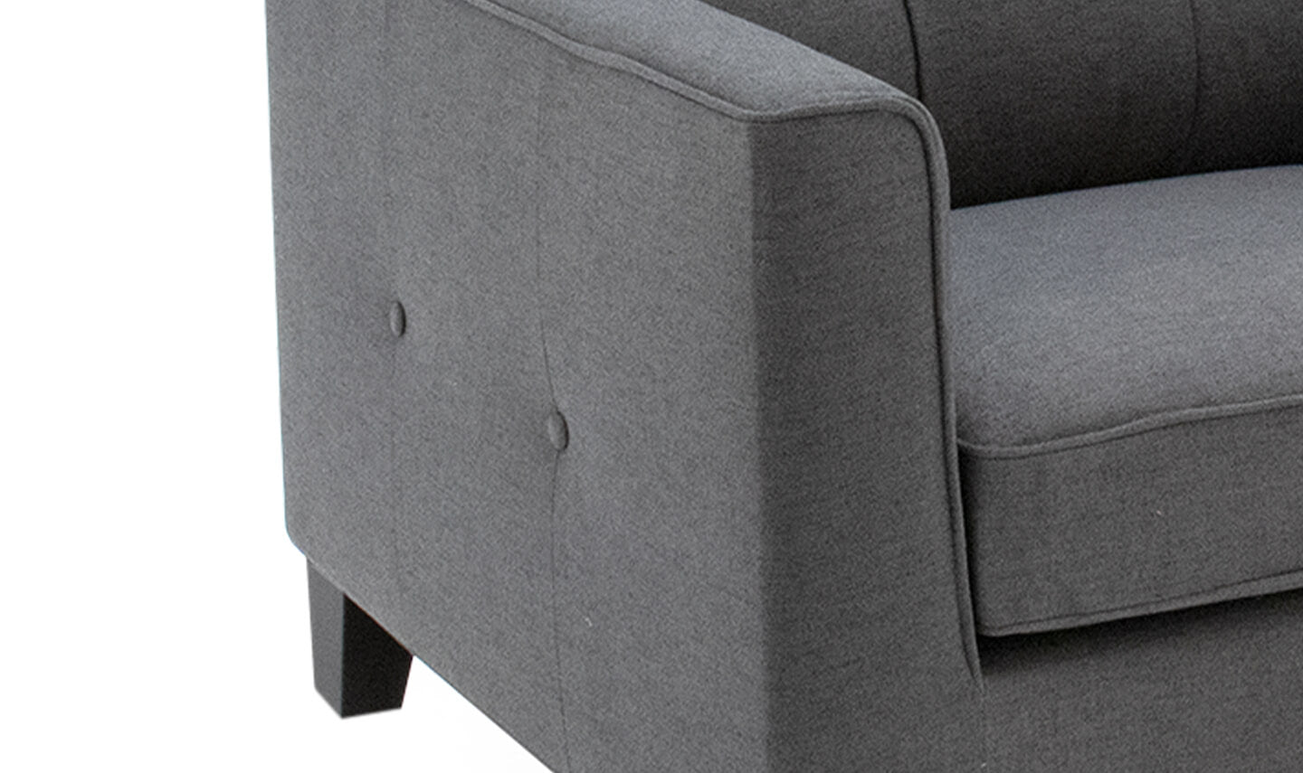 Astrid 1 Seater Sofa Charcoal Crib 5