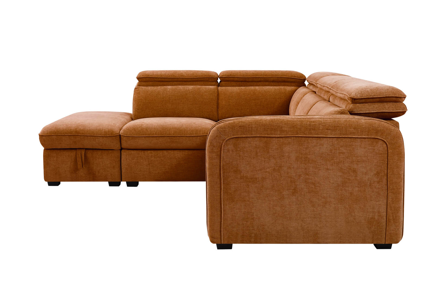 Roscoe Corner Group Sofa Bed LHF Rust